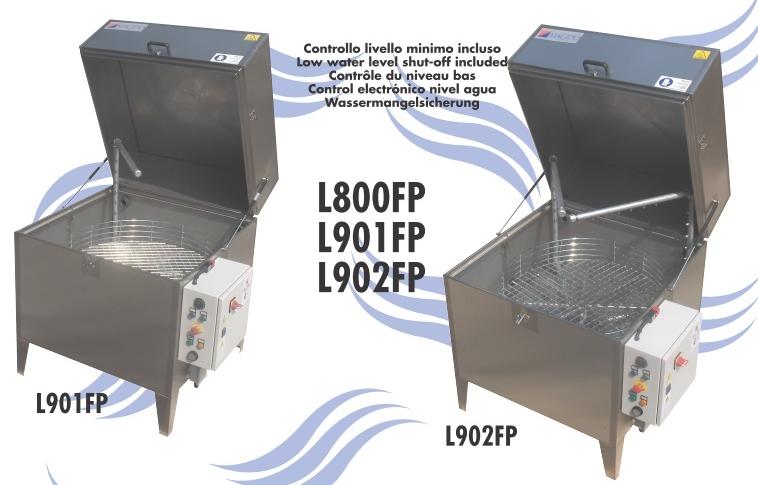 Automatic rotary basket spraying and washing with warm water and detergent L902 FP